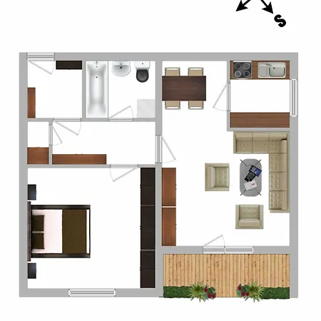 Apartment Mit Malerischem Bergblick Im